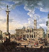 Giovanni Paolo Pannini Rome, The Piazza and Church of Santa Maria Maggiore oil painting reproduction